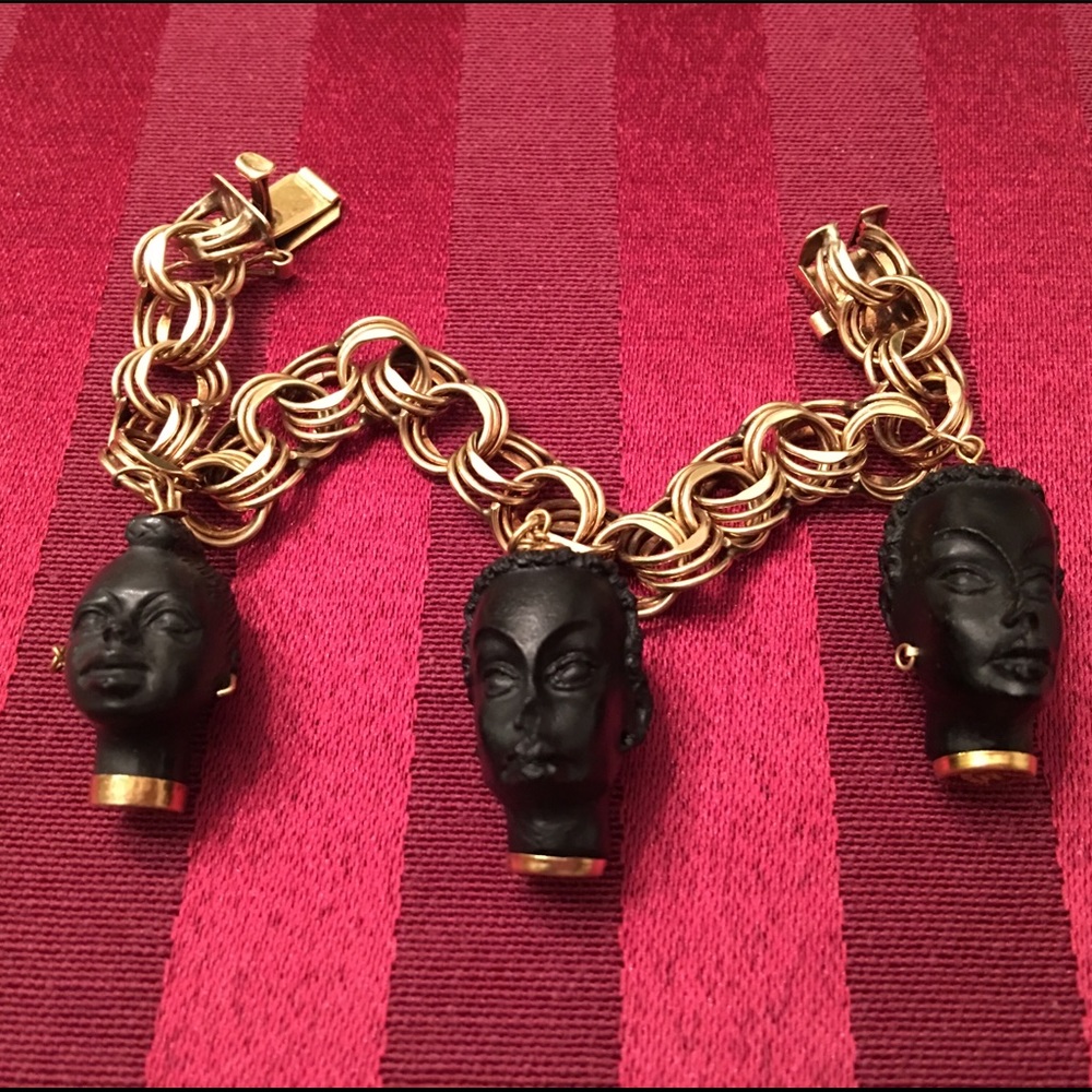 🎉HP🎉 VTG Corletto 3 Charm 14K 3- Link Bracelet